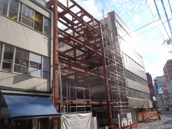 神戸海岸通りマンション･･･鉄骨が建ち上がりました！⑥三和建設のコンクリート住宅＿blog 鉄筋コンクリートの家　宝塚